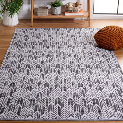 Safavieh Montauk Hand Made Area Rug, Black / Ivory Contemporary Style Non-shedding In Pink