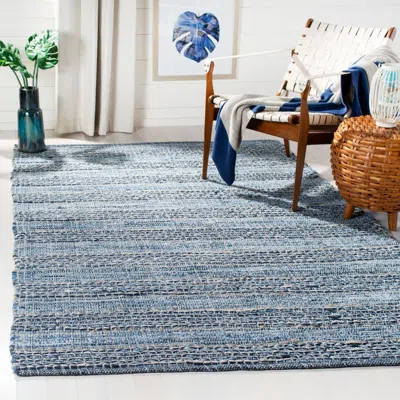 Safavieh Montauk Hand Made Area Rug, Blue Bohemian Style Non-shedding