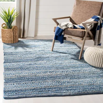 Safavieh Montauk Hand Made Area Rug, Blue Bohemian Style Non-shedding