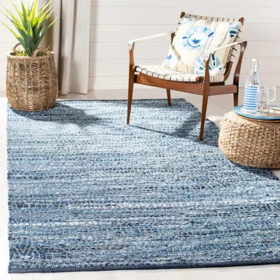Safavieh Montauk Hand Made Area Rug, Blue Bohemian Style Non-shedding
