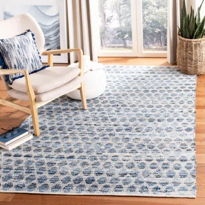 Safavieh Montauk Hand Made Area Rug, Blue Bohemian Style Non-shedding