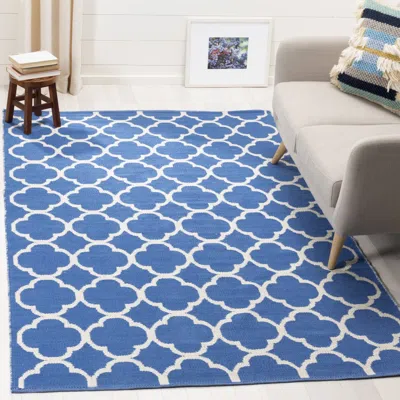 Safavieh Montauk Hand Made Area Rug, Blue / Ivory Contemporary Style Non-shedding