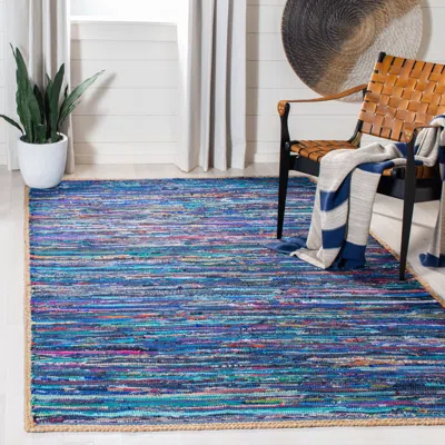 Safavieh Montauk Hand Made Area Rug, Blue / Natural Bohemian Style Non-shedding