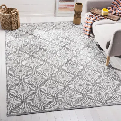Safavieh Montauk Hand Made Area Rug, Charcoal / Ivory Contemporary Style Non-shedding In Gray