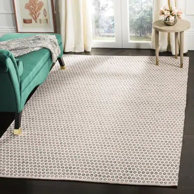 Safavieh Montauk Hand Made Area Rug, Charcoal/peach / Ivory Contemporary Style Non-shedding In Neutral