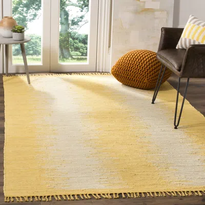 Safavieh Montauk Hand Made Area Rug, Gold Bohemian Style Non-shedding In Yellow