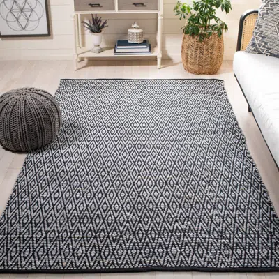 Safavieh Montauk Hand Made Area Rug, Grey / Black Contemporary Style Non-shedding In Gray