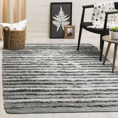 Safavieh Montauk Hand Made Area Rug, Grey / Multi Contemporary Style Non-shedding In Gray