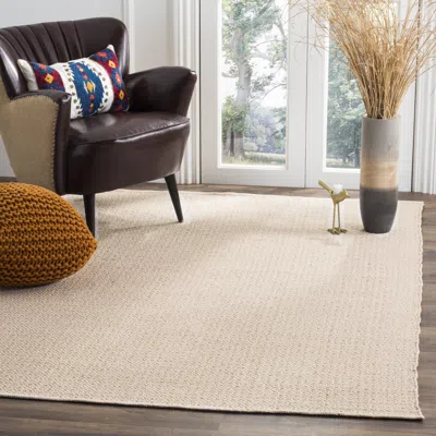 Safavieh Montauk Hand Made Area Rug, Ivory / Beige Transitional Style Non-shedding In Gray