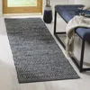 Safavieh Montauk Hand Made Area Rug, Ivory / Dark Grey Contemporary Style Non-shedding In Blue