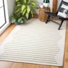 Safavieh Montauk Hand Made Area Rug, Ivory / Light Green Contemporary Style Non-shedding In White