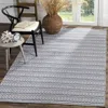 Safavieh Montauk Hand Made Area Rug, Ivory / Navy Contemporary Style Non-shedding In Blue