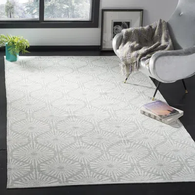 Safavieh Montauk Hand Made Area Rug, Light Green / Ivory Contemporary Style Non-shedding In Neutral
