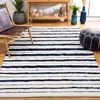 Safavieh Montauk Hand Made Area Rug, Navy / Ivory Contemporary Style Non-shedding In White