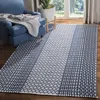 Safavieh Montauk Hand Made Area Rug, Navy / Ivory Contemporary Style Non-shedding In Blue