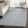 Safavieh Montauk Hand Made Area Rug, Navy / Ivory Contemporary Style Non-shedding In Gray