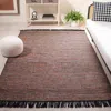 Safavieh Montauk Hand Made Area Rug, Orange / Black Contemporary Style Non-shedding In Brown