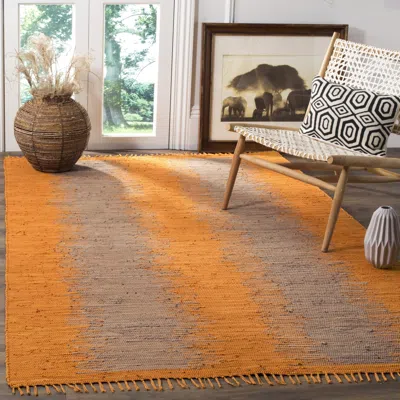 Safavieh Montauk Hand Made Area Rug, Orange Bohemian Style Non-shedding