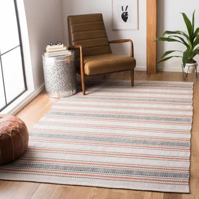 Safavieh Montauk Hand Made Area Rug, Red / Beige Contemporary Style Non-shedding In Multi