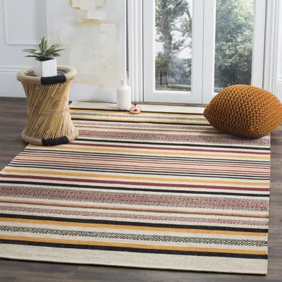 Safavieh Montauk Hand Made Area Rug, Red / Multi Bohemian Style Non-shedding In Neutral