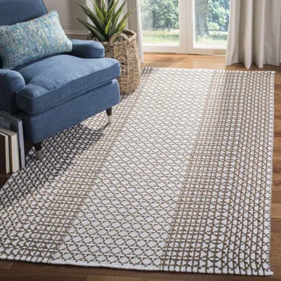 Safavieh Montauk Hand Made Area Rug, Taupe / Ivory Contemporary Style Non-shedding In Gray