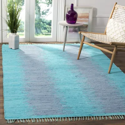 Safavieh Montauk Hand Made Area Rug, Turquoise Bohemian Style Non-shedding In Blue