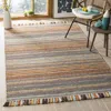 Safavieh Montauk Hand Made Area Rug, Turquoise / Brown Bohemian Style Non-shedding In Multi