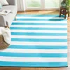Safavieh Montauk Hand Made Area Rug, Turquoise / Ivory Contemporary Style Non-shedding