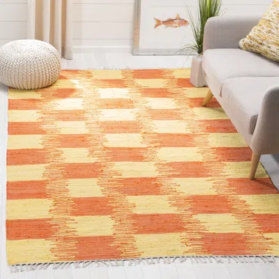 Safavieh Montauk Hand Made Area Rug, Yellow / Orange Bohemian Style Non-shedding