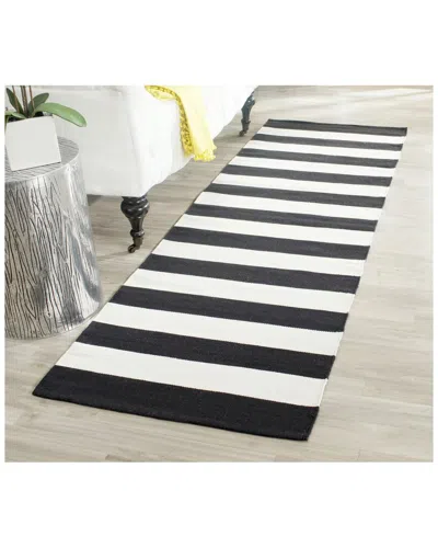 Safavieh Montauk Hand-woven Cotton Rug In Black