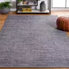 Safavieh Montauk Machine Made Area Rug, Black / Ivory Solid / Tonal Style Easy Care In Purple