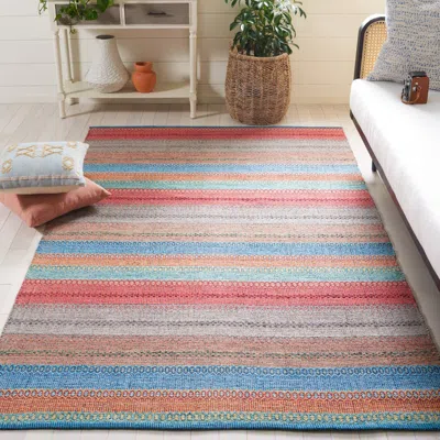 Safavieh Montauk Machine Made Area Rug, Blue / Grey Bohemian Style Easy Care In Multi