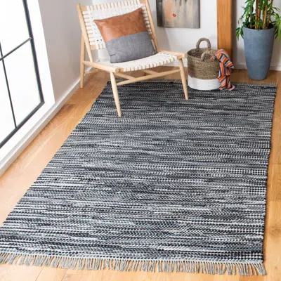 Safavieh Montauk Machine Made Area Rug, Grey / Black Contemporary Style Easy Care In Gray