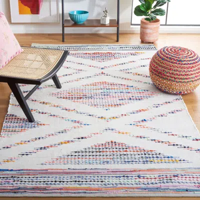 Safavieh Montauk Machine Made Area Rug, Ivory / Black Bohemian Style Easy Care In Multi