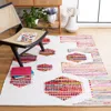 Safavieh Montauk Machine Made Area Rug, Ivory / Red Bohemian Style Easy Care In Multi