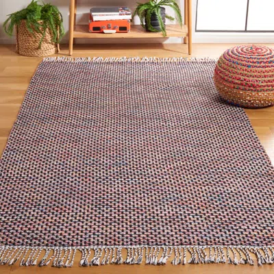Safavieh Montauk Machine Made Area Rug, Red / Yellow Contemporary Style Easy Care In Multi