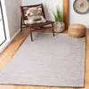 Safavieh Montauk Machine Made Area Rug, Silver Solid / Tonal Style Easy Care In Gray
