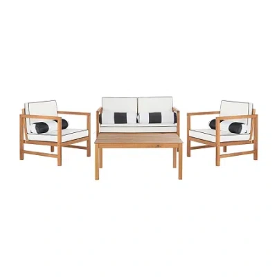 Safavieh Montez 4-pc. Conversation Set Cushioned In White