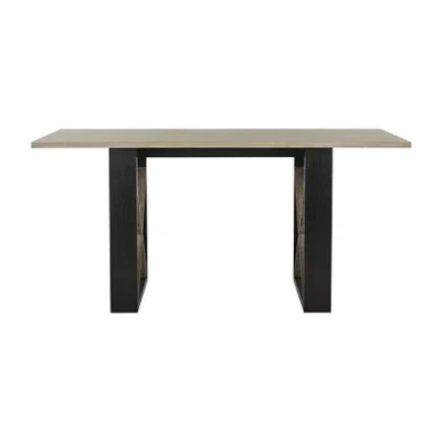 Safavieh Monty Dining Collection Rectangular Wood-top Dining Table In Gray