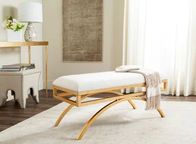 Safavieh Moon Arc Bench In Gold
