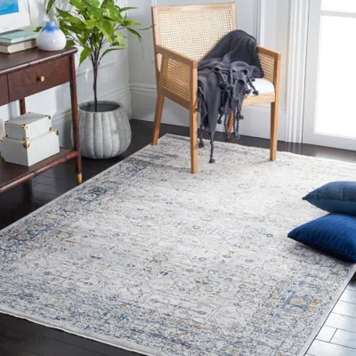 Safavieh Moondust Machine Made Area Rug, Grey / Blue Traditional Style Easy Care In Gray