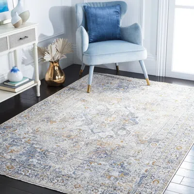 Safavieh Moondust Machine Made Area Rug, Ivory / Blue Traditional Style Easy Care
