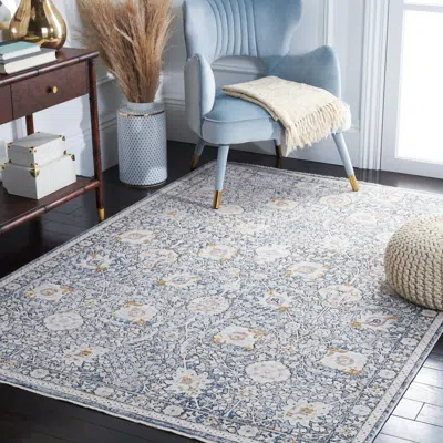 Safavieh Moondust Machine Made Area Rug, Ivory / Grey Traditional Style Easy Care In Gray