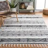 Safavieh Moroccan Tassel Shag Area Rug, Black / Ivory Bohemian Style Non-shedding