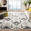 Safavieh Moroccan Tassel Shag Area Rug, Ivory / Brown Southwestern Style Non-shedding