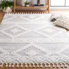 Safavieh Moroccan Tassel Shag Area Rug, Ivory / Beige Bohemian Style Non-shedding