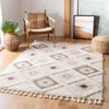 Safavieh Moroccan Tassel Shag Area Rug, Ivory / Brown Southwestern Style Non-shedding