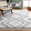 Safavieh Moroccan Tassel Shag Area Rug, Ivory / Grey Bohemian Style Non-shedding