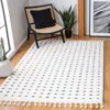 Safavieh Moroccan Tassel Shag Area Rug, Ivory / Grey Bohemian Style Non-shedding