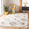 Safavieh Moroccan Tassel Shag Area Rug, Ivory / Brown Southwestern Style Non-shedding